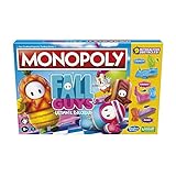 Monopoly Fall Guys Ultimate Knockout Edition - Juego de mesa para jugadores de 8 años en adelante, Dodge Interactive Obstacles, incluye troquel...